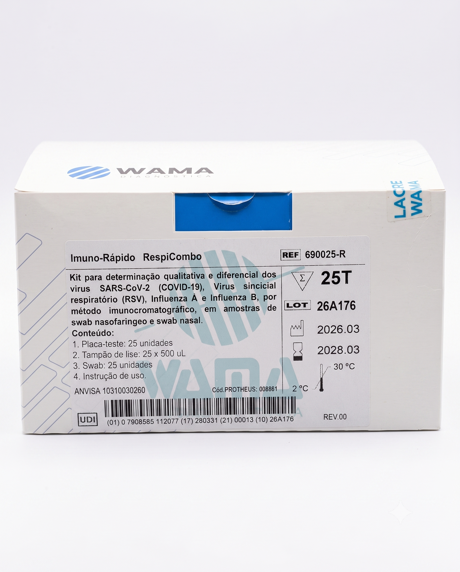 TESTE RAPIDO RESPICOMBO RSV CX C/25UN REF 690025-R WAMA