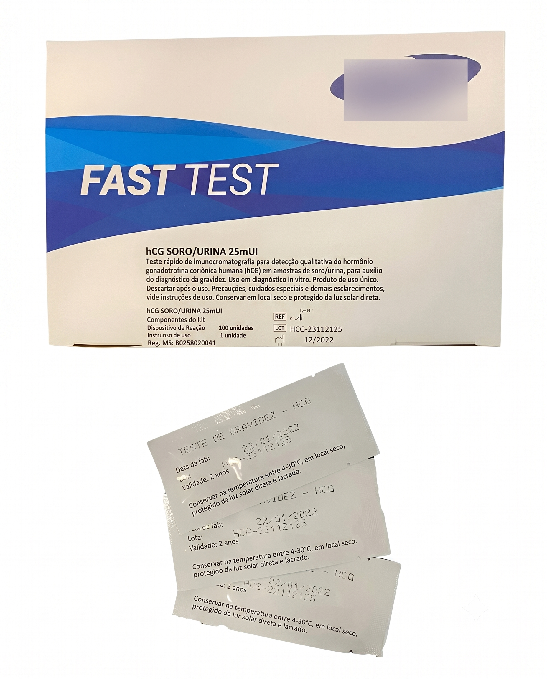 TESTE HCG SORO/URINA CX C/100 CEPALAB
