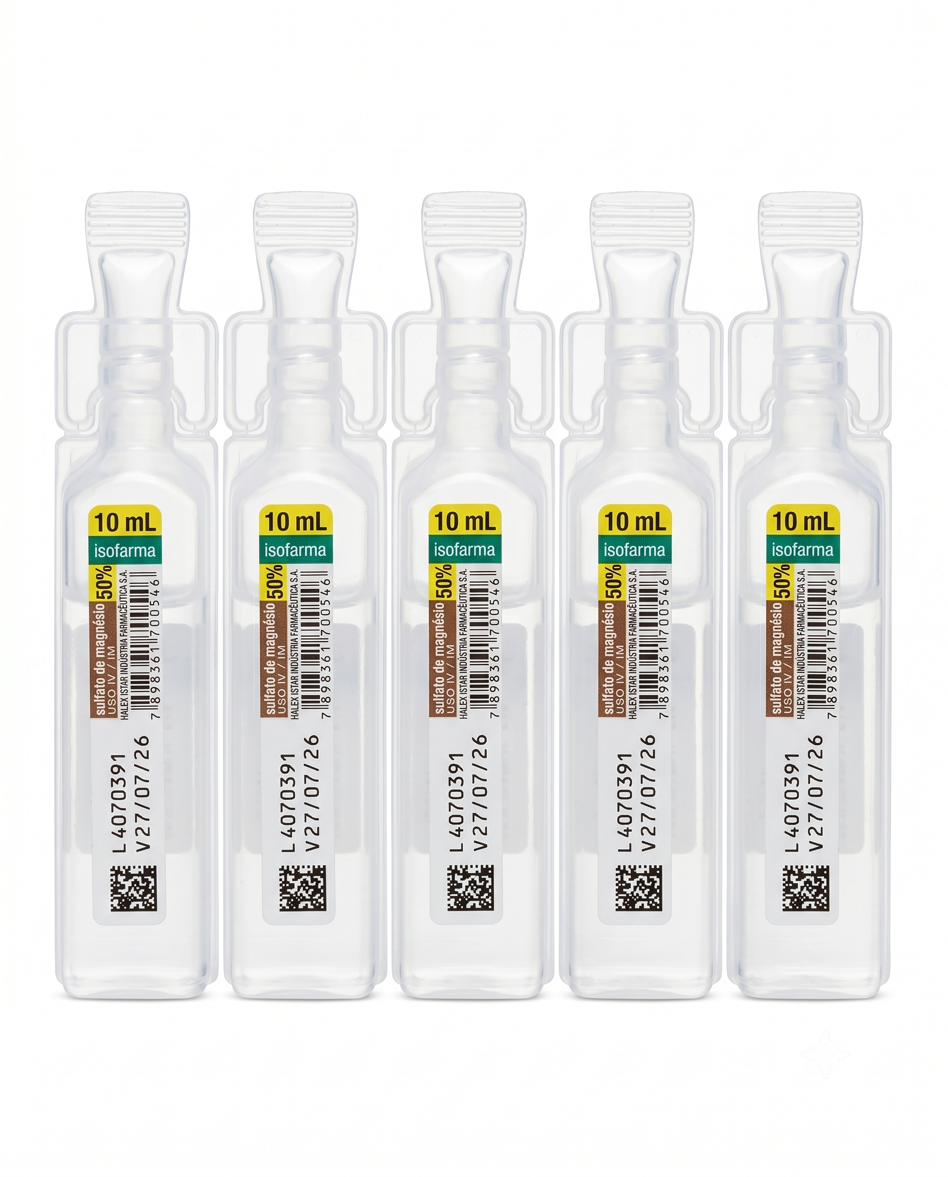 SULFATO DE MAGNESIO 50% 500MG/ML CX C/200APM ISOFARMA